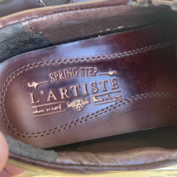 L'Artiste Spring Step Brown Leather Shoes - Picture 6 of 7